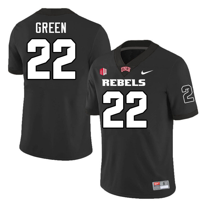 UNLV Rebels #22 Devin Green Jersey Football College Uniforms,Apparels-Black